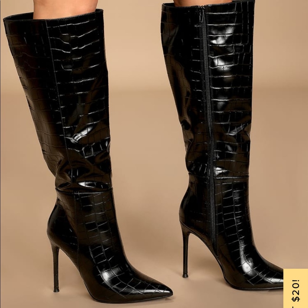 CROC KNEE HIGH BOOTS